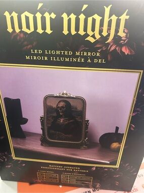 NWT Martha Stewart Noir Night Halloween LED mirror viral